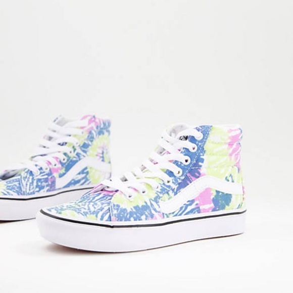 Vans Shoes - NEW IN BOX Vans Sk8 Hi Comfy Cush Shoes Tie Dye Orchid